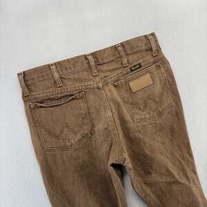 Vintage Wrangler Jeans men's 31x32 Fits 30x32 Brown 10H936 Western Slim Rancher